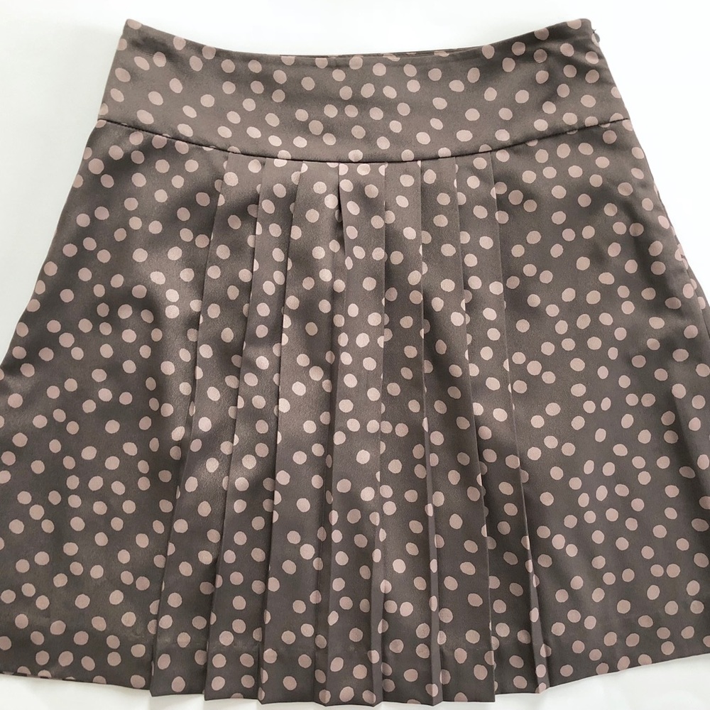 LOFT Polka Dot Pleated Skirt - Size 4